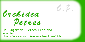 orchidea petres business card